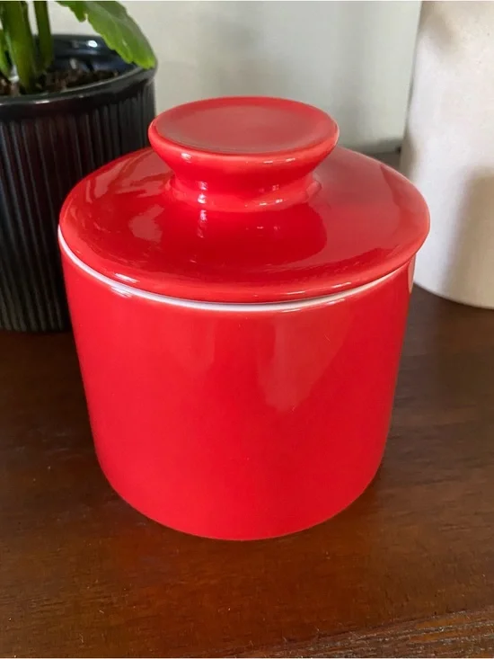NWOT Sweese red ceramic Butter bell crock. - Picture 3 of 6